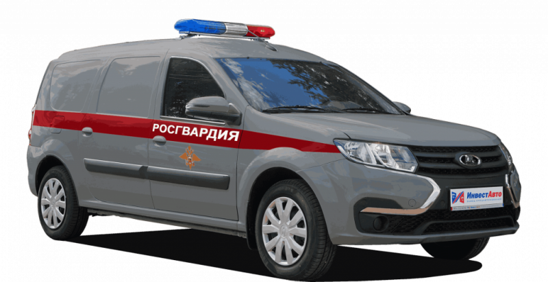 Оперативно-служебный автомобиль МВД Росгвардии на базе Lada Largus, фургон